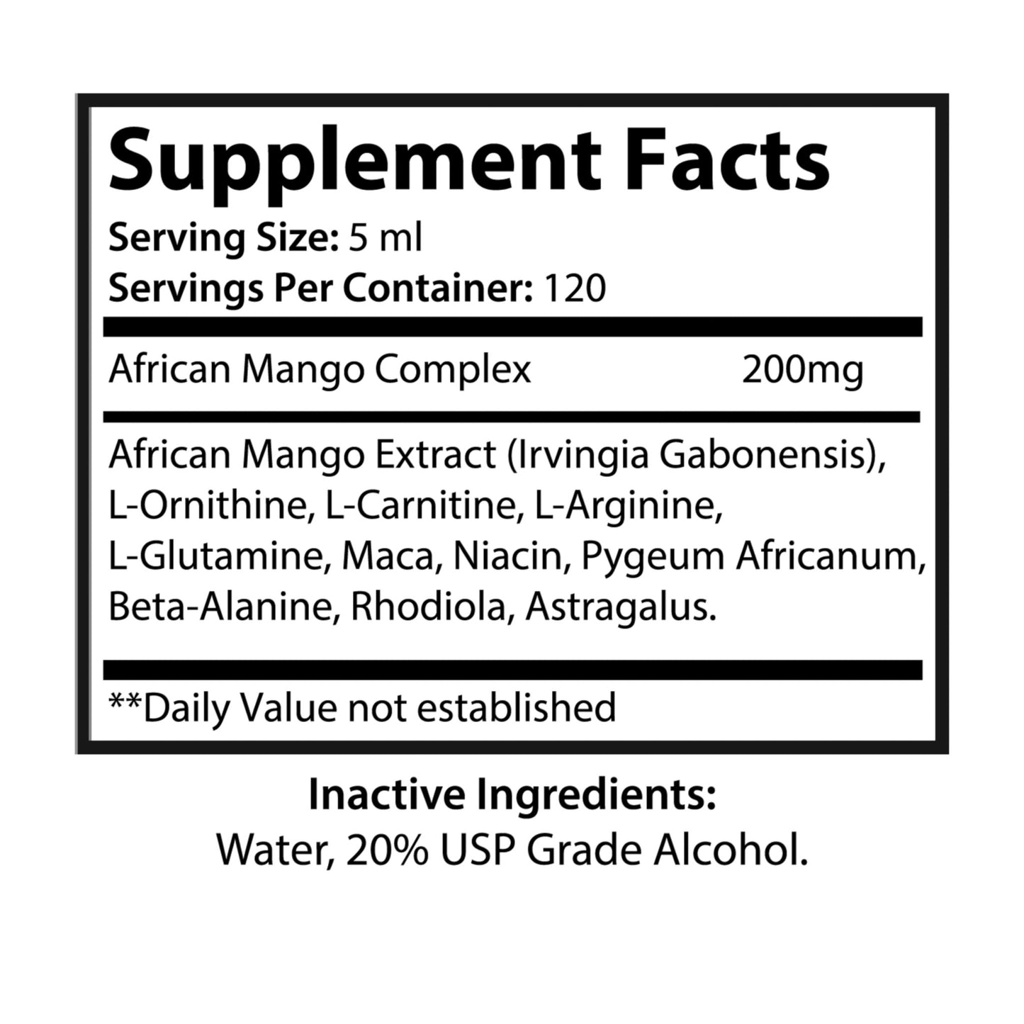 African Mango Drops Supplement (60ml, 2fl.oz)